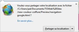 Indication comment partager sa localisation